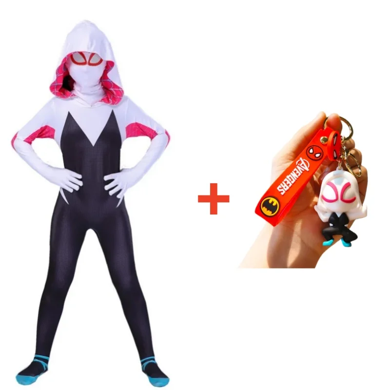 Боди супергероя Гвен для взрослых и детей для девочек, комбинезон для косплея на Хэллоуин, Zentai 3D Паук Гвен с маской, комбинезон и брелок Гвен
Боди супергероя Гвен для взрослых и детей для девочек, комбинезон для косплея на Хэллоуин, Zentai 3D Паук Гвен с маской, комбинезон и брелок Гвен