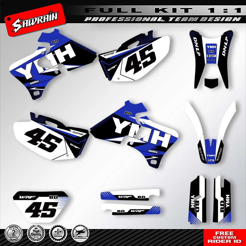Наклейка на мотоцикл Sawrain, набор наклеек с графикой команды для YAMAHA WR250F WR400F WR426F 1998, 1999, 2000, 2001, 2002, 001 
Наклейка на мотоцикл Sawrain, набор наклеек с графикой команды для YAMAHA WR250F WR400F WR426F 1998, 1999, 2000, 2001, 2002, 001