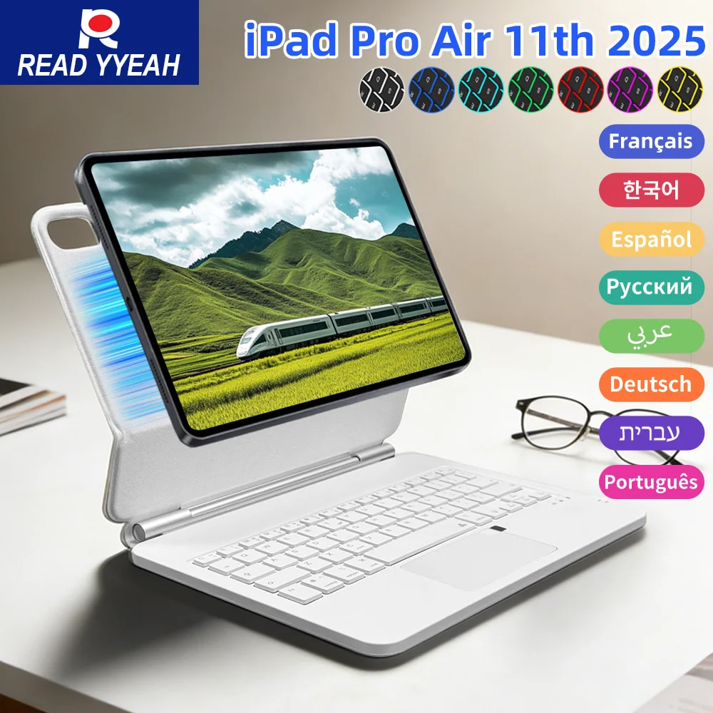 Новая волшебная клавиатура с подсветкой и чехлом для iPad для iPad 202, 10-го, 11-го поколения, 10,9-дюймовая беспроводная сенсорная Bluetooth-клавиатура
Новая волшебная клавиатура с подсветкой и чехлом для iPad для iPad 202, 10-го, 11-го поколения, 10,9-дюймовая беспроводная сенсорная Bluetooth-клавиатура