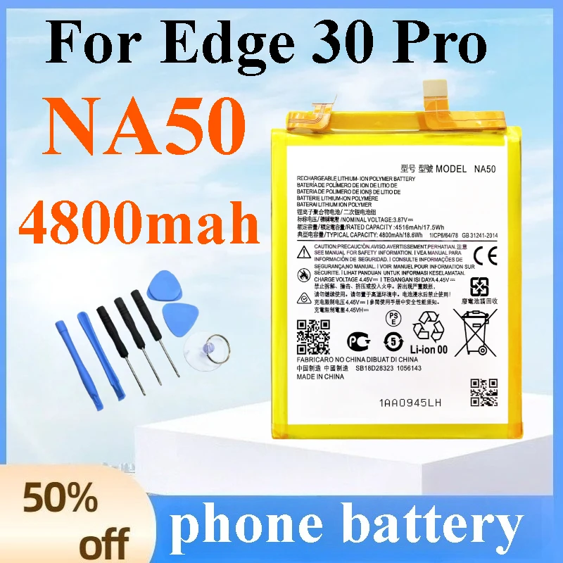 New NA50 Battery 4800mAh High Capacity for Motorola Edge 30 Pro Replacement Phone Battery High-Performance
New NA50 Battery 4800mAh High Capacity for Motorola Edge 30 Pro Replacement Phone Battery High-Performance