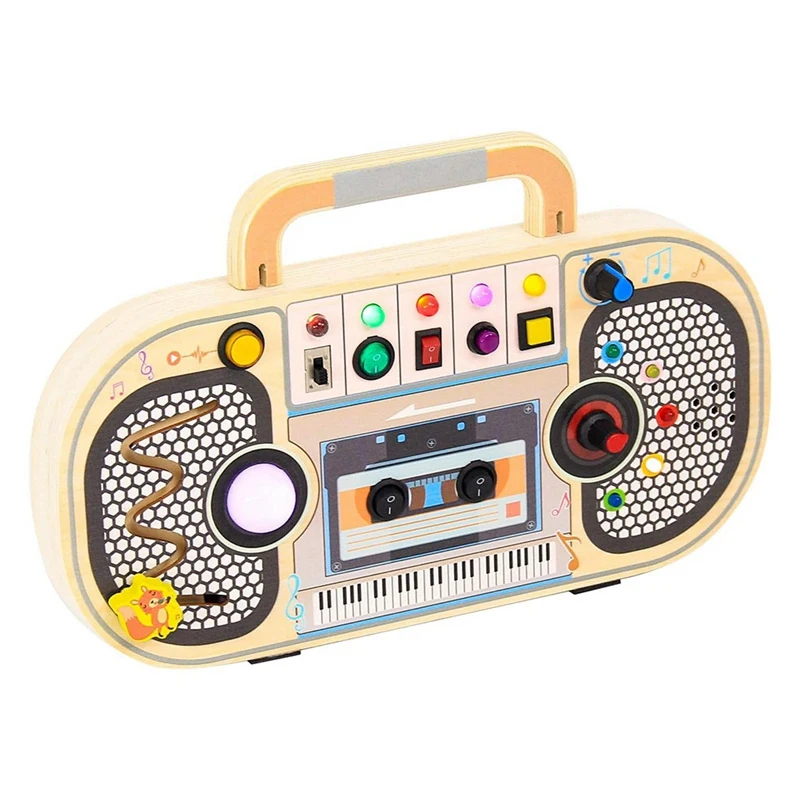 A93U-Montessori Wooden Digital Voice Recorder,5 Music Toggle Switchs Toy,Toddler Busy Board With 7 LED Light Montessori Toy
A93U-Montessori Wooden Digital Voice Recorder,5 Music Toggle Switchs Toy,Toddler Busy Board With 7 LED Light Montessori Toy