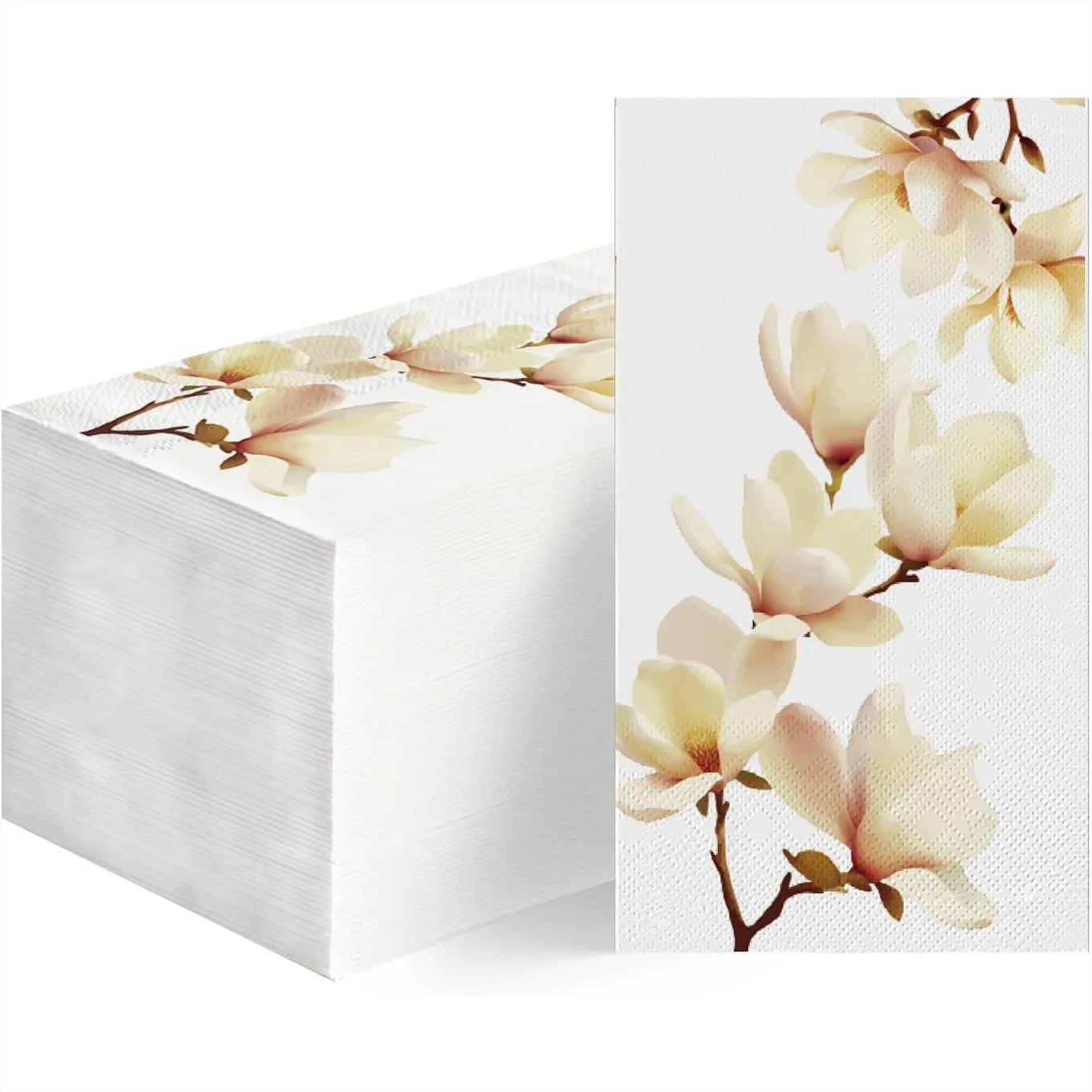 100 Disposable Paper Guest Napkins with Magnolia Design for Party Lunch Dinner
100 Disposable Paper Guest Napkins with Magnolia Design for Party Lunch Dinner