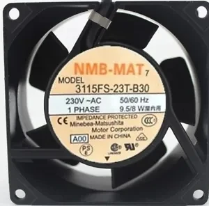 Вентилятор NMB 3115FS-23T-B30, 230 В переменного тока, 8038, 8 см, 2-проводной вентилятор с алюминиевой рамой
Вентилятор NMB 3115FS-23T-B30, 230 В переменного тока, 8038, 8 см, 2-проводной вентилятор с алюминиевой рамой