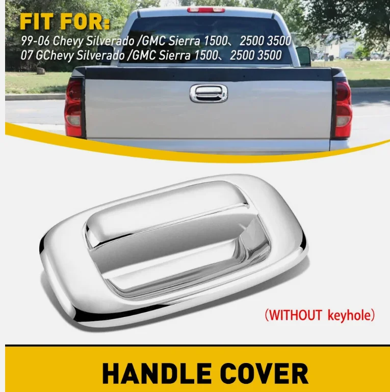 Chrome Rear Trunk Gate Handle Cover for Chevrolet Silverado 1500 99-06 GMC Sierra 1500 99-06 Chevrolet Silverado 2500 01-06
Chrome Rear Trunk Gate Handle Cover for Chevrolet Silverado 1500 99-06 GMC Sierra 1500 99-06 Chevrolet Silverado 2500 01-06