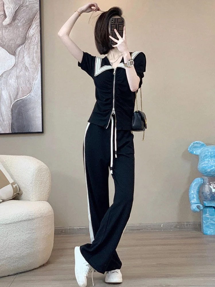 Summer 2025 Pant Sets for Women 2 Pieces Fashion Clothing Casual Elegant Outfit Sales Luxury Cheap with Sleeve Trousers Woman
Summer 2025 Pant Sets for Women 2 Pieces Fashion Clothing Casual Elegant Outfit Sales Luxury Cheap with Sleeve Trousers Woman