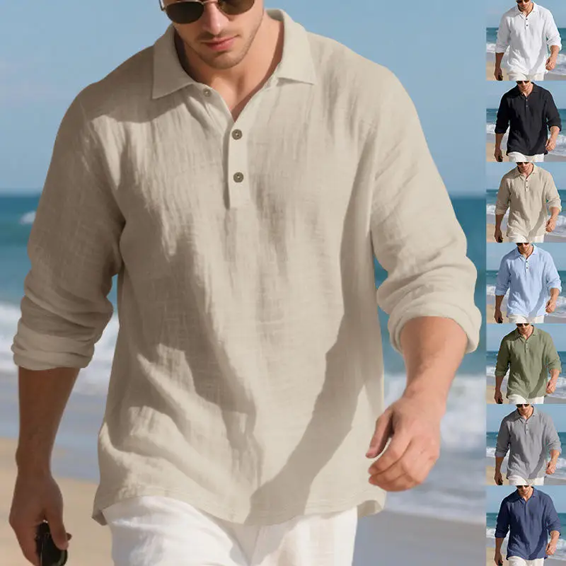 New Arrival Men's Casual Linen Long Sleeve Shirt Loose Fit Classic Collar Button up Autumn Business Shirt Cool Sensation
New Arrival Men's Casual Linen Long Sleeve Shirt Loose Fit Classic Collar Button up Autumn Business Shirt Cool Sensation