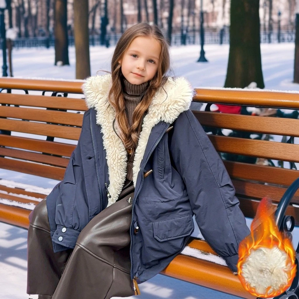 Зимняя парка для девочек, толстая теплая пушистая куртка для детей, флисовый плащ, верхняя одежда, повседневная уличная куртка-пуховик с капюшоном для девочек-подростков
Зимняя парка для девочек, толстая теплая пушистая куртка для детей, флисовый плащ, верхняя одежда, повседневная уличная куртка-пуховик с капюшоном для девочек-подростков