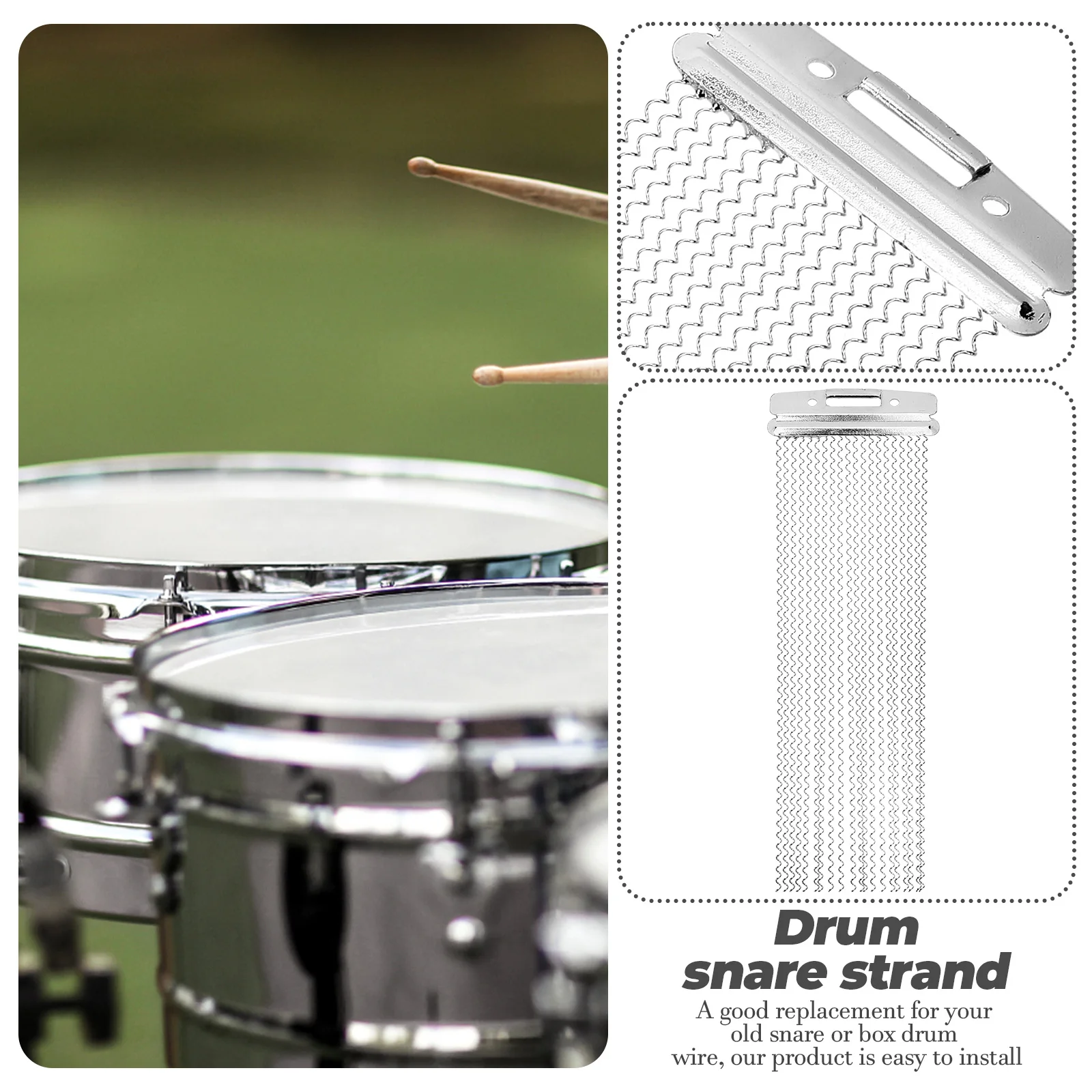 Premium Snare Drum Wire Replacement Rust-Proof Durable Metal Strand Belt Universal Fit Classic Silver Easy Installation
Premium Snare Drum Wire Replacement Rust-Proof Durable Metal Strand Belt Universal Fit Classic Silver Easy Installation