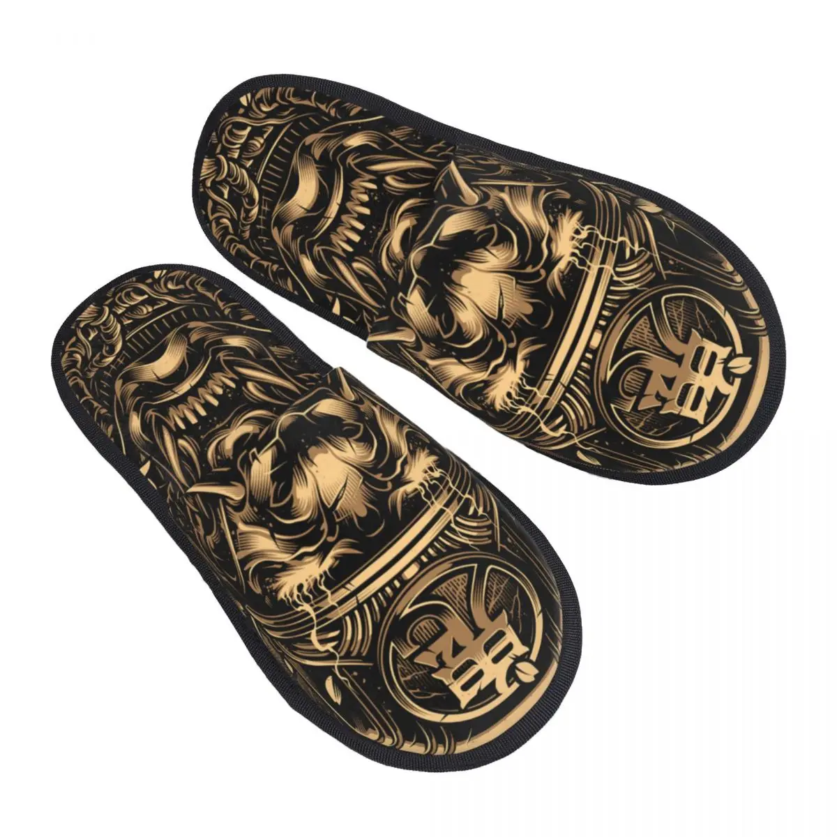 Custom Japan Samurai Demon Oni Gold Cozy Scuff With Memory Foam Slippers Women Spa House Shoes
Custom Japan Samurai Demon Oni Gold Cozy Scuff With Memory Foam Slippers Women Spa House Shoes