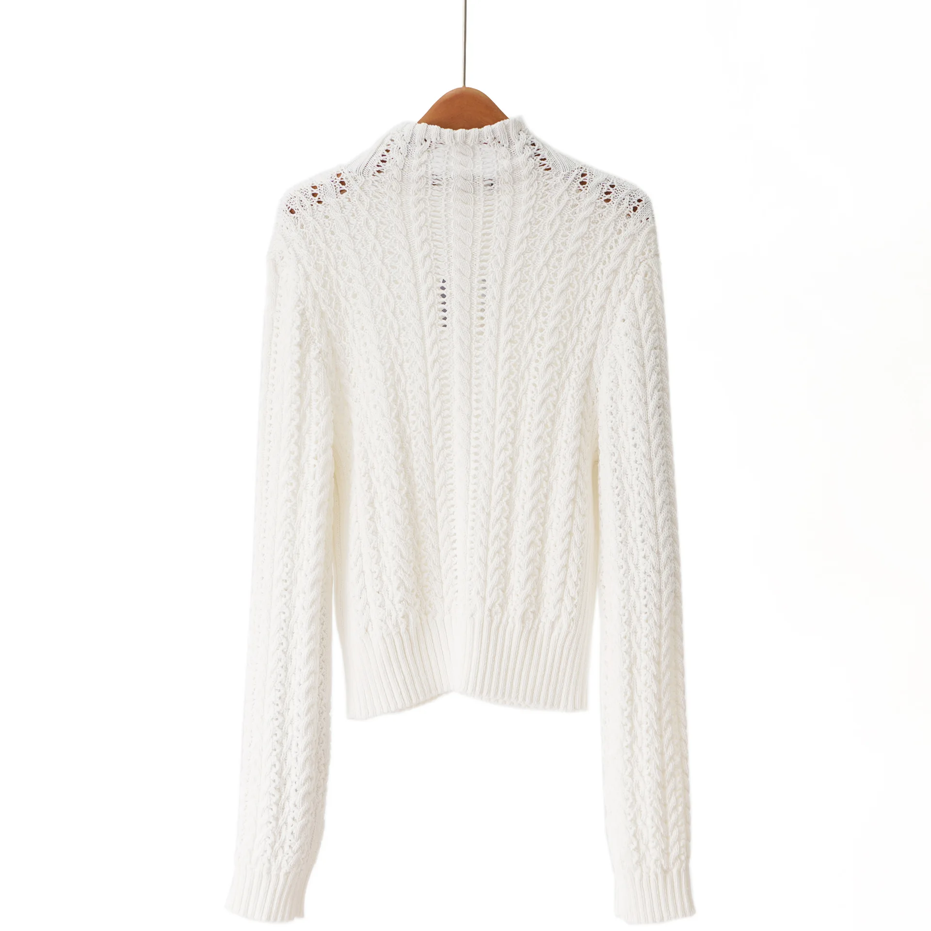 Элегантный свитер из шелкового шифона и хлопковой смеси с ажурной вязкой, серия Purple Label, новинка весенней коллекции, с круглым вырезом, пуловер, трикотаж.
Элегантный свитер из шелкового шифона и хлопковой смеси с ажурной вязкой, серия Purple Label, новинка весенней коллекции, с круглым вырезом, пуловер, трикотаж.