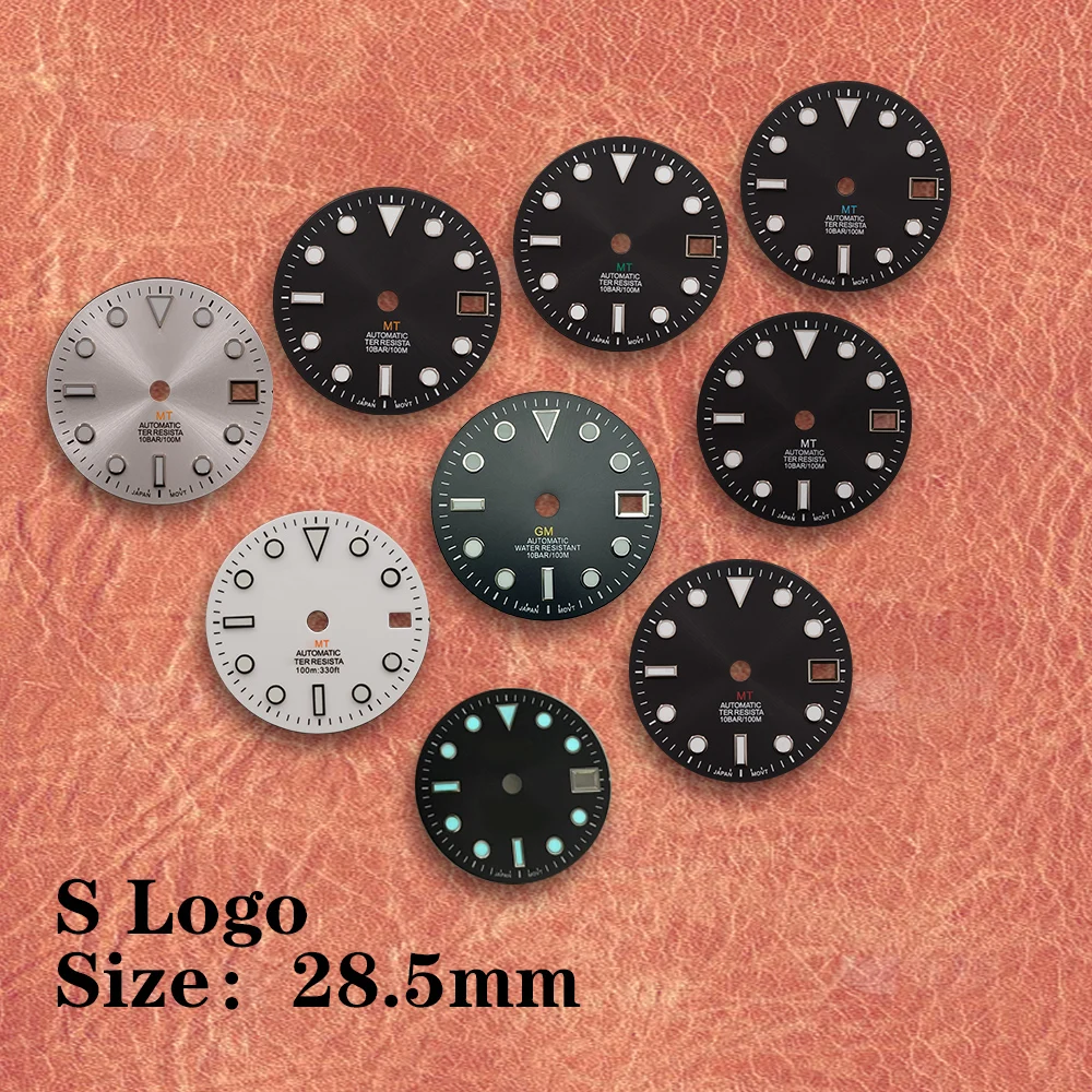 28.5mm S Logo Green GMT NH34 Dial Suitable for NH34 Japanese Movement Ice Blue Luminous Watch Modification Accessories
28.5mm S Logo Green GMT NH34 Dial Suitable for NH34 Japanese Movement Ice Blue Luminous Watch Modification Accessories