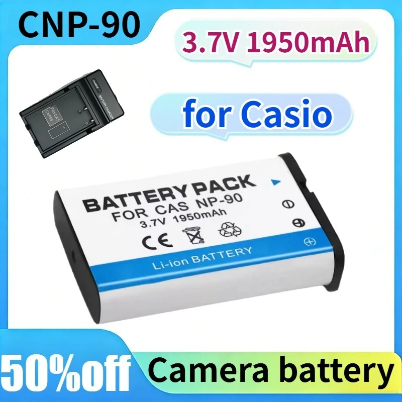 CNP-90 for Casio EX-H10 EX-H20 EX-H15 EX-FH100 NP90 3.7V 1950mAh Camera Battery with Charger
CNP-90 for Casio EX-H10 EX-H20 EX-H15 EX-FH100 NP90 3.7V 1950mAh Camera Battery with Charger
