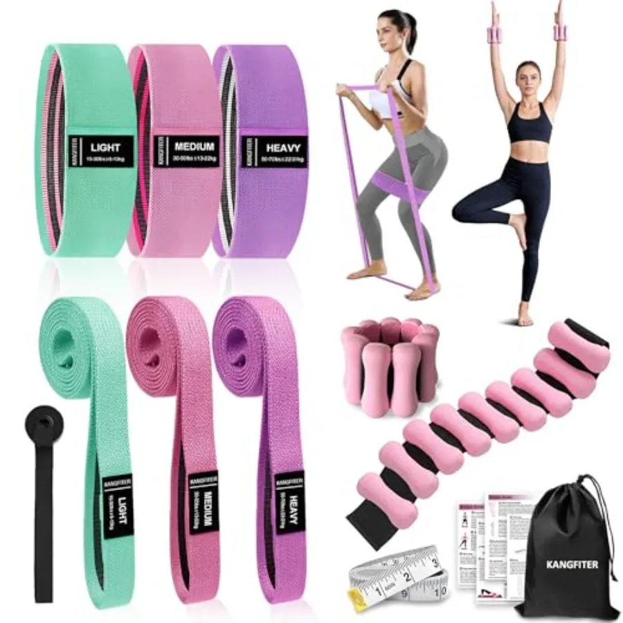 Home physical therapy, fabric resistance bands with door anchor, black and gray, non-slip long and short loop elastic bands for
Home physical therapy, fabric resistance bands with door anchor, black and gray, non-slip long and short loop elastic bands for