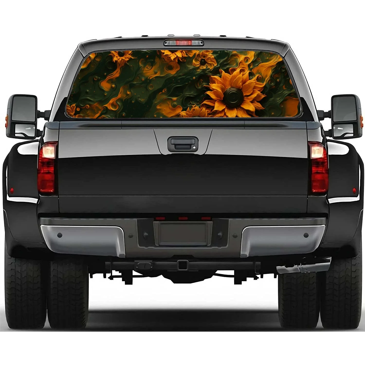 Картина подсолнуха, наклейка на заднее окно автомобиля, подходит для пикапа, грузовика, автомобиля, универсальная прозрачная перфорированная виниловая наклейка на заднее окно
Картина подсолнуха, наклейка на заднее окно автомобиля, подходит для пикапа, грузовика, автомобиля, универсальная прозрачная перфорированная виниловая наклейка на заднее окно