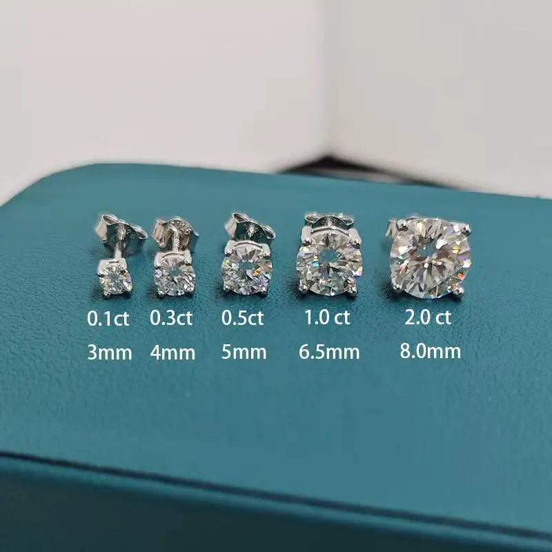 Tempusort Wholesale Diamond Earrings 925 Sterling Silver Hot Sale Factory Price Four-Claw Women Jewelry Moissanite Stud Earrings
Tempusort Wholesale Diamond Earrings 925 Sterling Silver Hot Sale Factory Price Four-Claw Women Jewelry Moissanite Stud Earrings