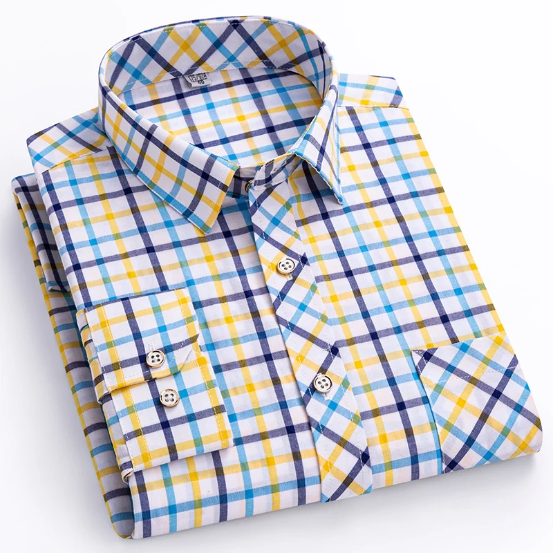 Fashion 8XL 100% Cotton Men's Shirts Long Sleeve Fashion New Classic Plaid Shirts Men Long Sleeve Thin Formal Casual Social
Fashion 8XL 100% Cotton Men's Shirts Long Sleeve Fashion New Classic Plaid Shirts Men Long Sleeve Thin Formal Casual Social