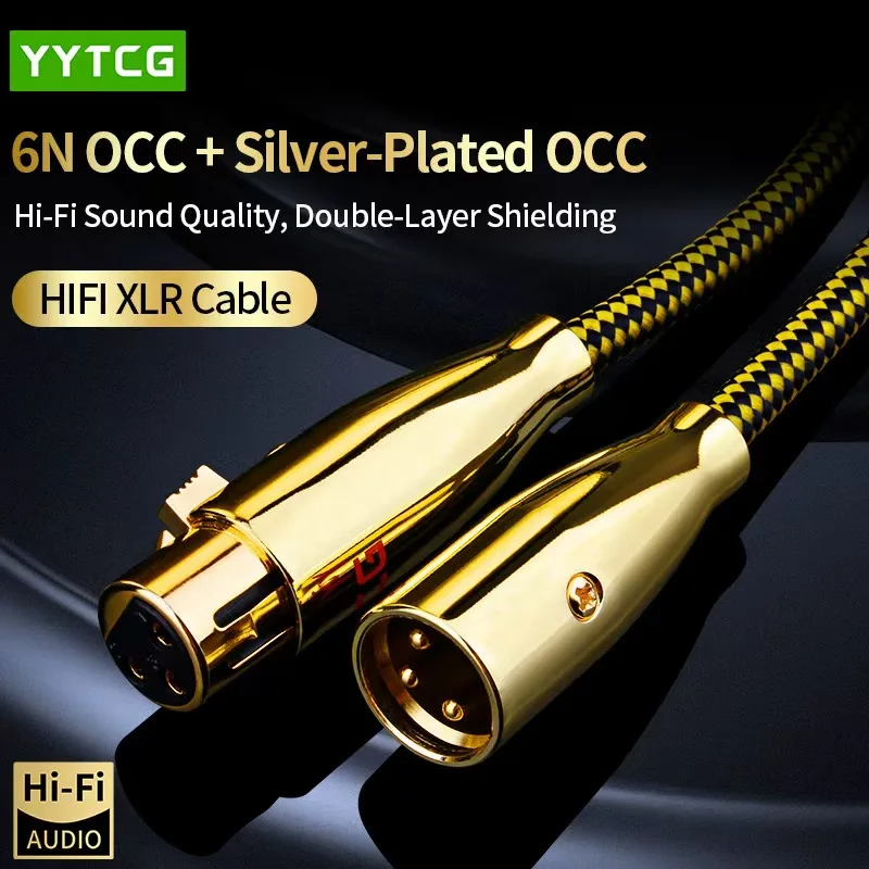HiFi XLR Cable High Quality 6N OCC Silver Plated XLR Male to Female Audio Cable for Microphone Mixer Amplifier Speaker
HiFi XLR Cable High Quality 6N OCC Silver Plated XLR Male to Female Audio Cable for Microphone Mixer Amplifier Speaker