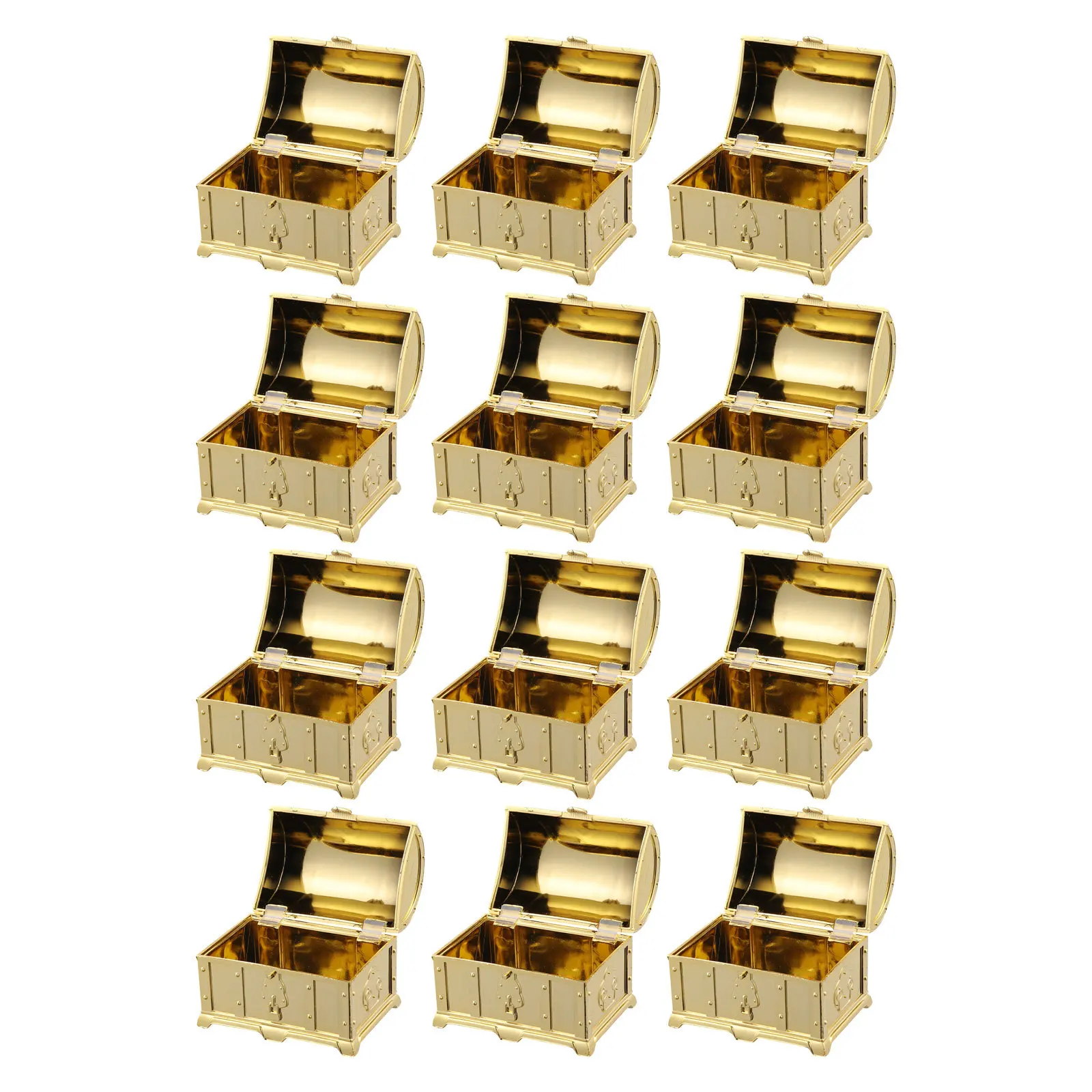 12Pcs Small Treasure Chest Party Favors - Gold Finish Pirate Boxes - Reusable Candy and Trinket Holders - Festive Event
12Pcs Small Treasure Chest Party Favors - Gold Finish Pirate Boxes - Reusable Candy and Trinket Holders - Festive Event