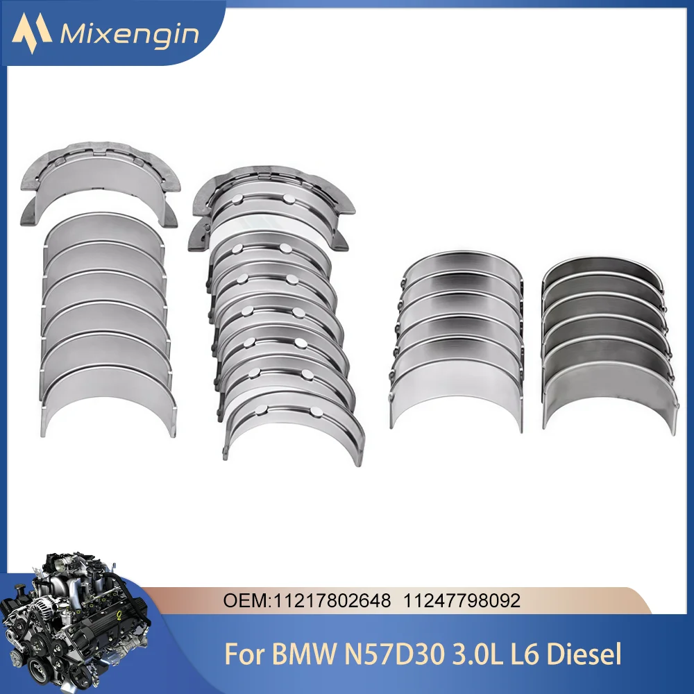 Engine Parts Main & Con rod Bearing Set For BMW N57D30 3.0L L6 Diesel For BMW 325d 330d 335d 430d 435d 530d X3 X4 X5 X6 3.0T
Engine Parts Main & Con rod Bearing Set For BMW N57D30 3.0L L6 Diesel For BMW 325d 330d 335d 430d 435d 530d X3 X4 X5 X6 3.0T