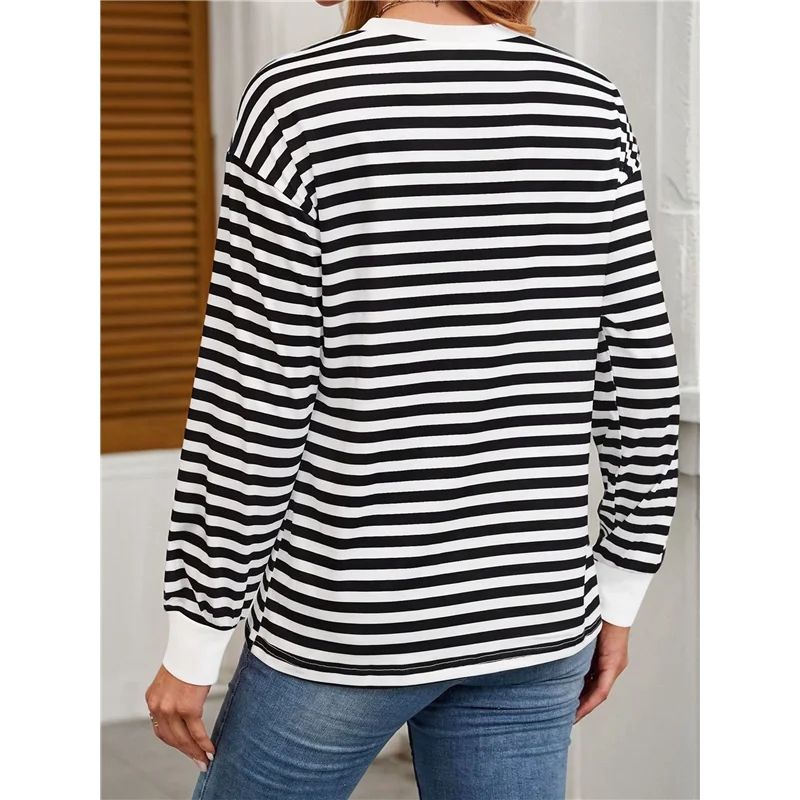 AG-Женские топы-туники, полосатые рубашки с длинными рукавами, топы с круглым вырезом
AG-Женские топы-туники, полосатые рубашки с длинными рукавами, топы с круглым вырезом