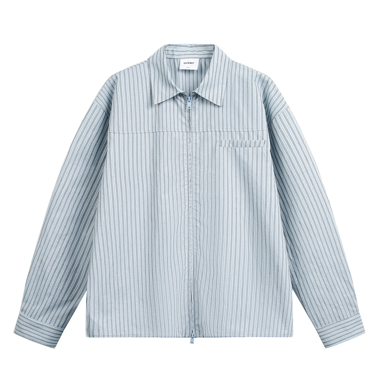 2026 Spring New Zipper Vertical Stripe Long Sleeve Shirt for Men American Style Simple Collar Versatile Trendy Brand Men's Shirt
2026 Spring New Zipper Vertical Stripe Long Sleeve Shirt for Men American Style Simple Collar Versatile Trendy Brand Men's Shirt