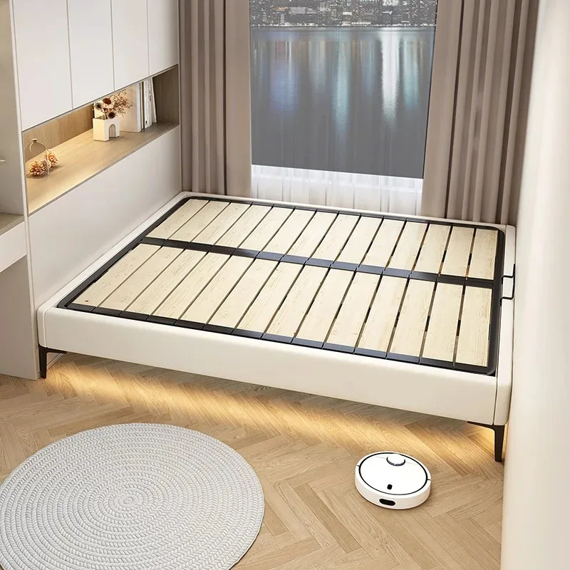 Modern simple steel and wood ribs bed shelf Solid wood tatami ribs skeleton Double bedside bed
Modern simple steel and wood ribs bed shelf Solid wood tatami ribs skeleton Double bedside bed