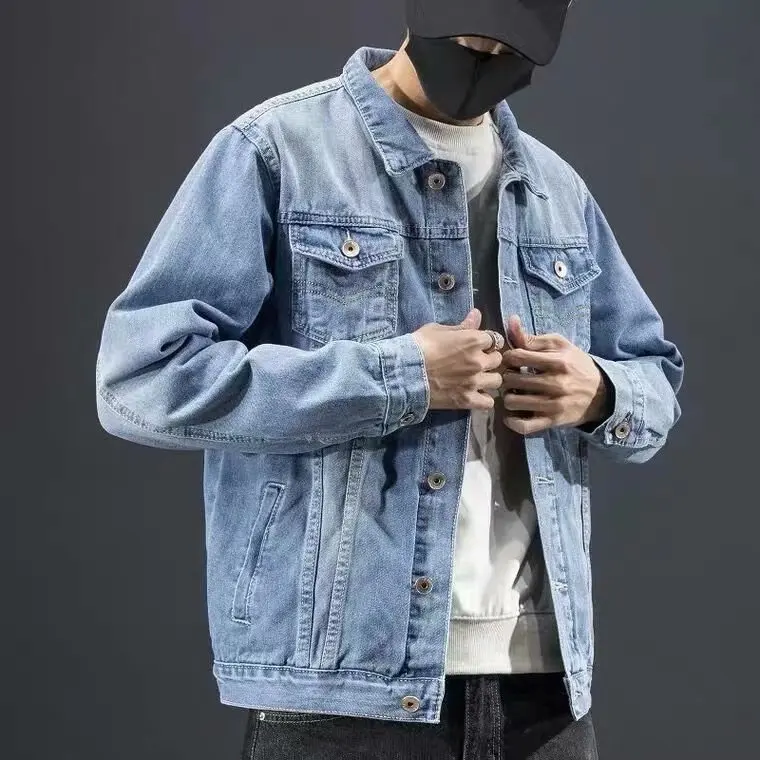 Sli Loose Men's Denim Jaet Autumn Trendy Streetwear Large Size Workwear Jaet Korean Version Faionable Outerwear
Sli Loose Men's Denim Jaet Autumn Trendy Streetwear Large Size Workwear Jaet Korean Version Faionable Outerwear