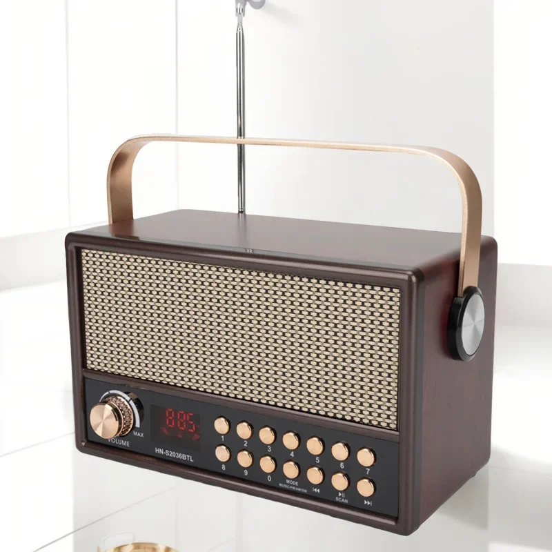 Multi band card insertion Bluetooth radio portable handheld retro wooden Bluetooth speakers with digital display screen
Multi band card insertion Bluetooth radio portable handheld retro wooden Bluetooth speakers with digital display screen