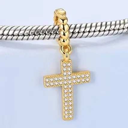925 Silver Gold Charm Cross Fit Original Bead Bracelet Diy Pendant Zircon Dangle Charm Woman Jewelry
925 Silver Gold Charm Cross Fit Original Bead Bracelet Diy Pendant Zircon Dangle Charm Woman Jewelry