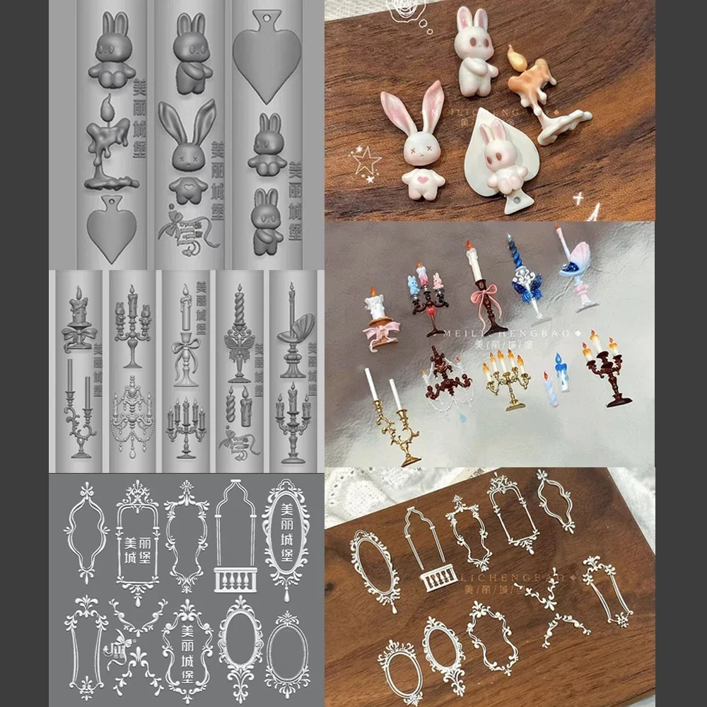 1Pc Vintage Rabbit Candle 3D Acrylic Nail Art Mold Decora Photo Frame Butterfly Bowknot Shell Candlestick Diy Silicone Nail Mold
1Pc Vintage Rabbit Candle 3D Acrylic Nail Art Mold Decora Photo Frame Butterfly Bowknot Shell Candlestick Diy Silicone Nail Mold
