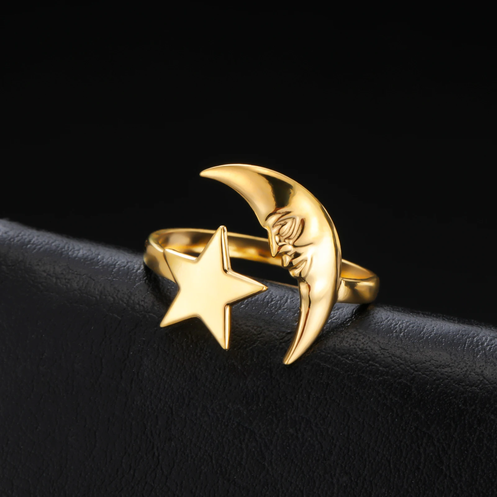 COOLTIME Star Moon Ring for Women Stainless Steel Trendy Minimalist Open Waterproof Ring Jewelry Gift New
COOLTIME Star Moon Ring for Women Stainless Steel Trendy Minimalist Open Waterproof Ring Jewelry Gift New