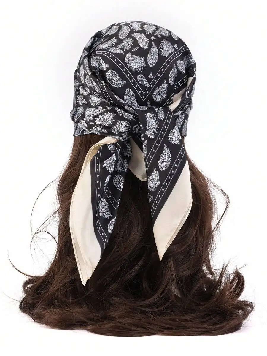 27 Inch Vintage Paisley Print Square Scarf Satin Head Wrap Hair Accessory For Women And Men
27 Inch Vintage Paisley Print Square Scarf Satin Head Wrap Hair Accessory For Women And Men