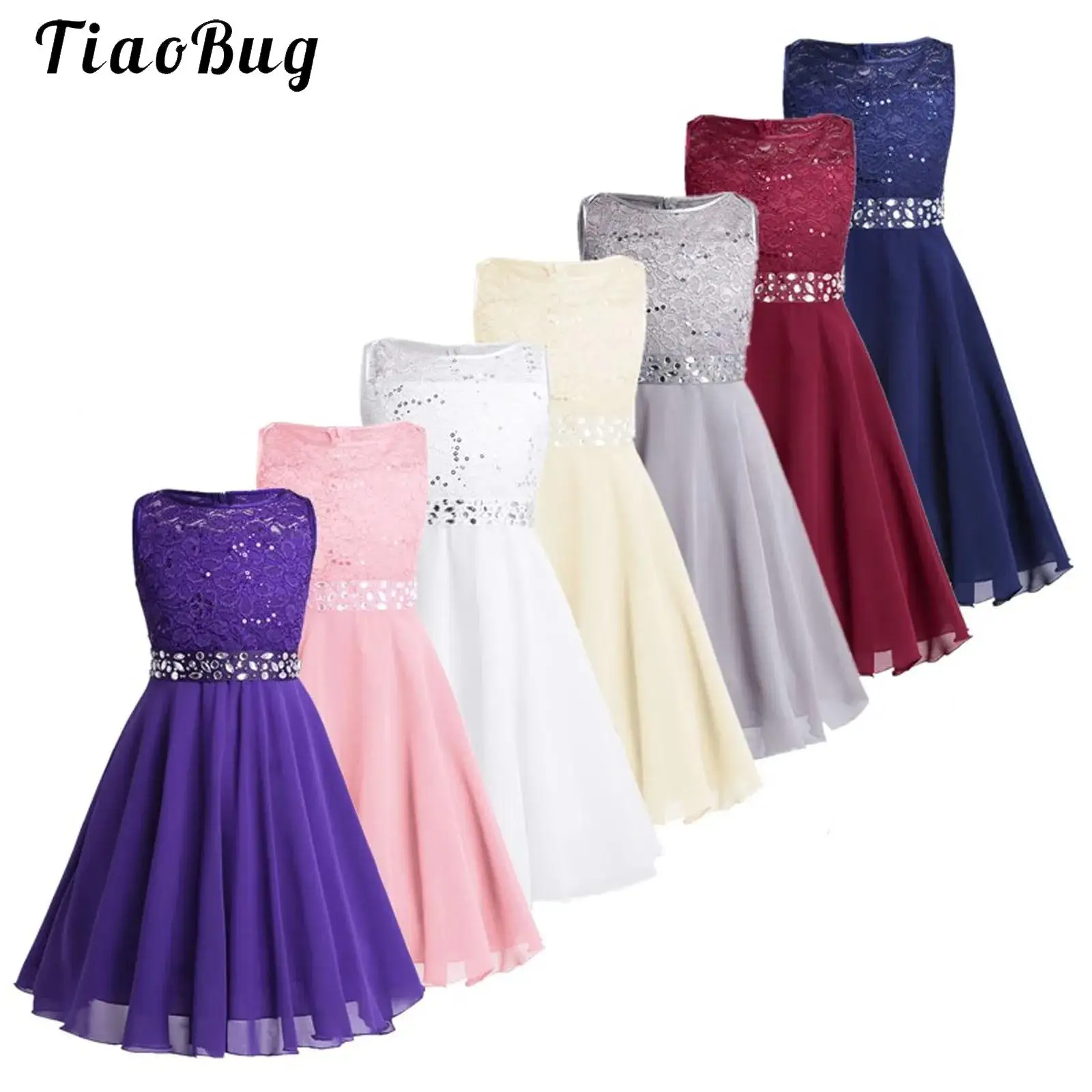 Sweet Princess Lace Flower Girl Dresses Sequined Sleeveless Chiffon Wedding Birthday Party Dresses Summer Bridesmaid Gown
Sweet Princess Lace Flower Girl Dresses Sequined Sleeveless Chiffon Wedding Birthday Party Dresses Summer Bridesmaid Gown