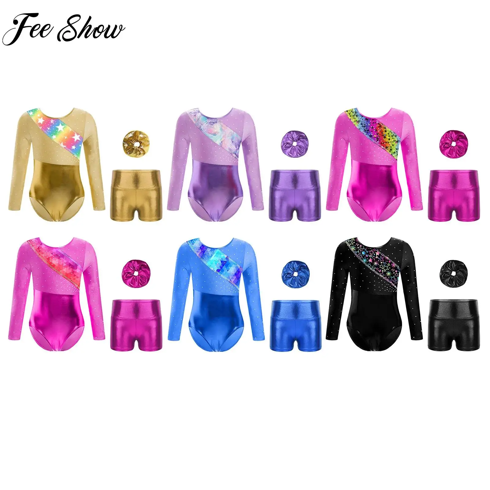 Kids Long Sleeve Metallic Ballet Gymnastics Leotard with Shorts for Girls Children Ballerina Gymnastic Bodysuit Stage Dancewear
Kids Long Sleeve Metallic Ballet Gymnastics Leotard with Shorts for Girls Children Ballerina Gymnastic Bodysuit Stage Dancewear