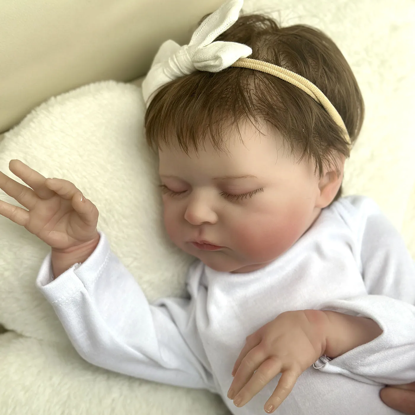 BZDOLL 20inch 50cm Soft Vinyl Asleep Laura Reborn Baby Newborn Baby Doll 3D-painting Skin with Visible Veins Alive Toy for Girl
BZDOLL 20inch 50cm Soft Vinyl Asleep Laura Reborn Baby Newborn Baby Doll 3D-painting Skin with Visible Veins Alive Toy for Girl