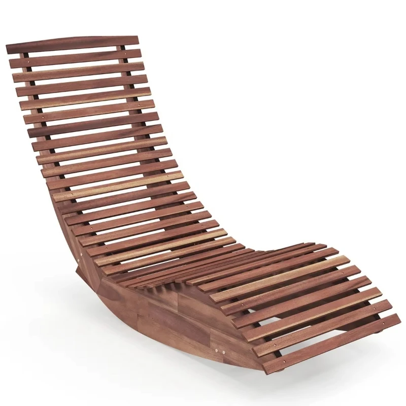 Outdoor solid wood lounge chair wavy slat backrest waterproof
Outdoor solid wood lounge chair wavy slat backrest waterproof