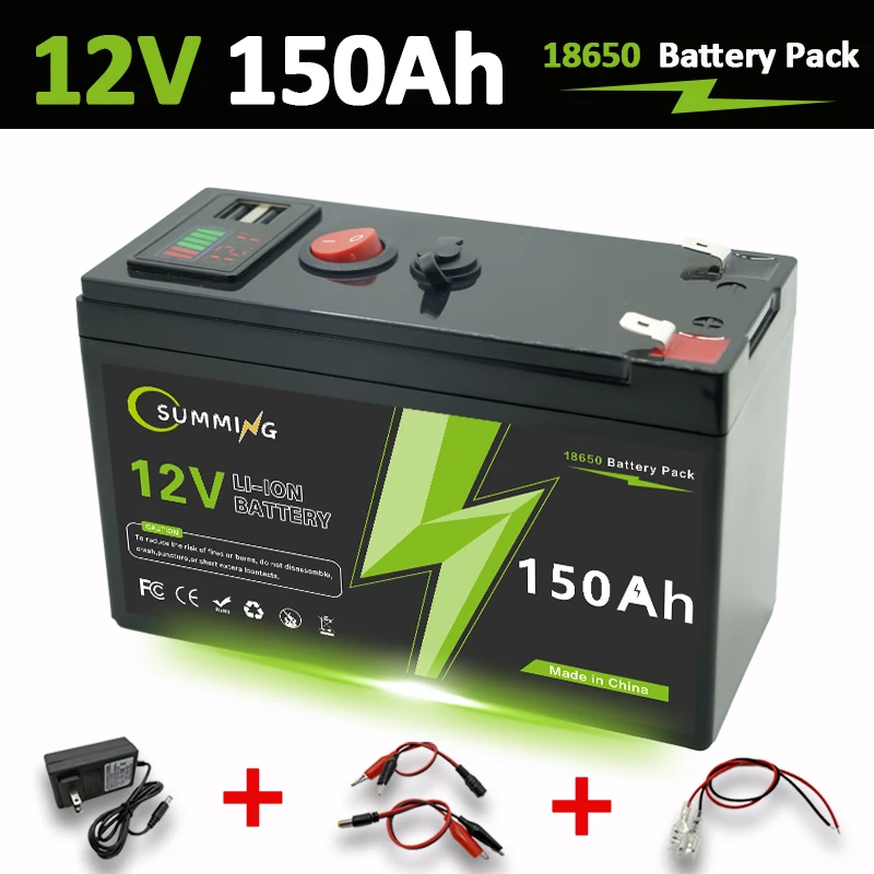 12V 150Ah LiFePO4 Battery with BMS 5000+Cycles️,for Off-Road Adventures & Off-Grid Homes,Solar Energy Storage,RV Travel,Boats
12V 150Ah LiFePO4 Battery with BMS 5000+Cycles️,for Off-Road Adventures & Off-Grid Homes,Solar Energy Storage,RV Travel,Boats