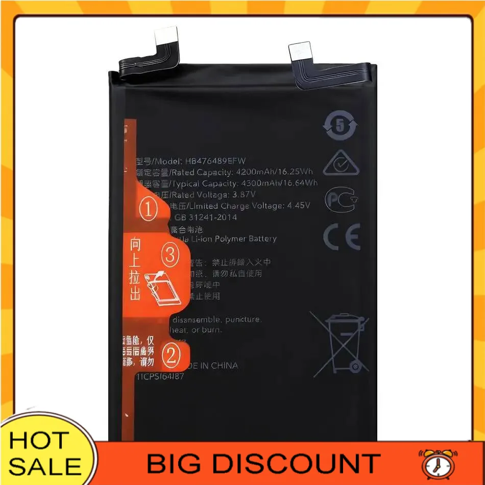 3800Mah Long-Lasting Performance HB476489EFW Durable For Huawei Honor 50 Mobile Phone Battery
3800Mah Long-Lasting Performance HB476489EFW Durable For Huawei Honor 50 Mobile Phone Battery