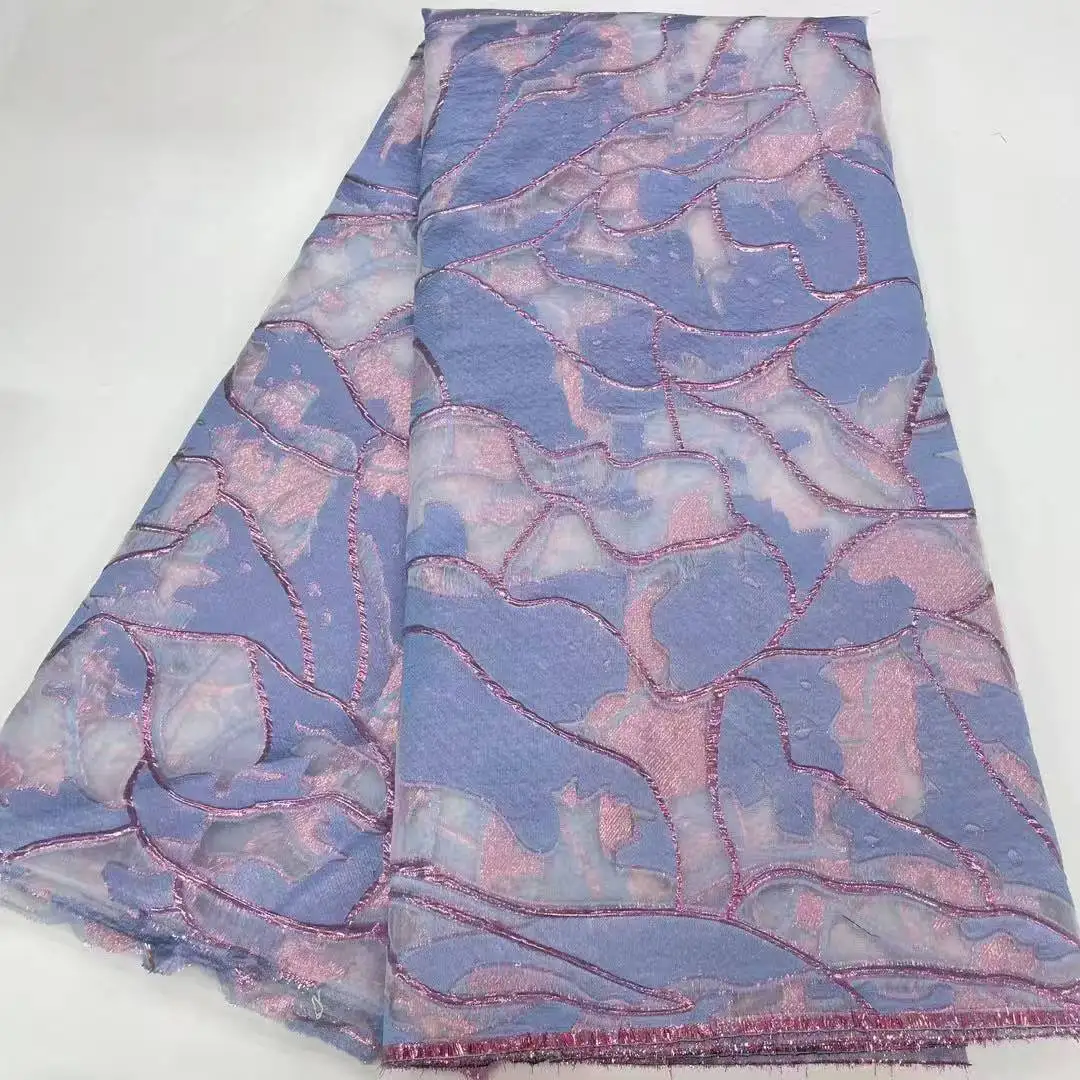 African Jacquard Brocade Luxury Fabric Purple Nigerian Organza Gilding Lace Tulle Mesh French Net Brocard Tissu 5Yard DJO51
African Jacquard Brocade Luxury Fabric Purple Nigerian Organza Gilding Lace Tulle Mesh French Net Brocard Tissu 5Yard DJO51