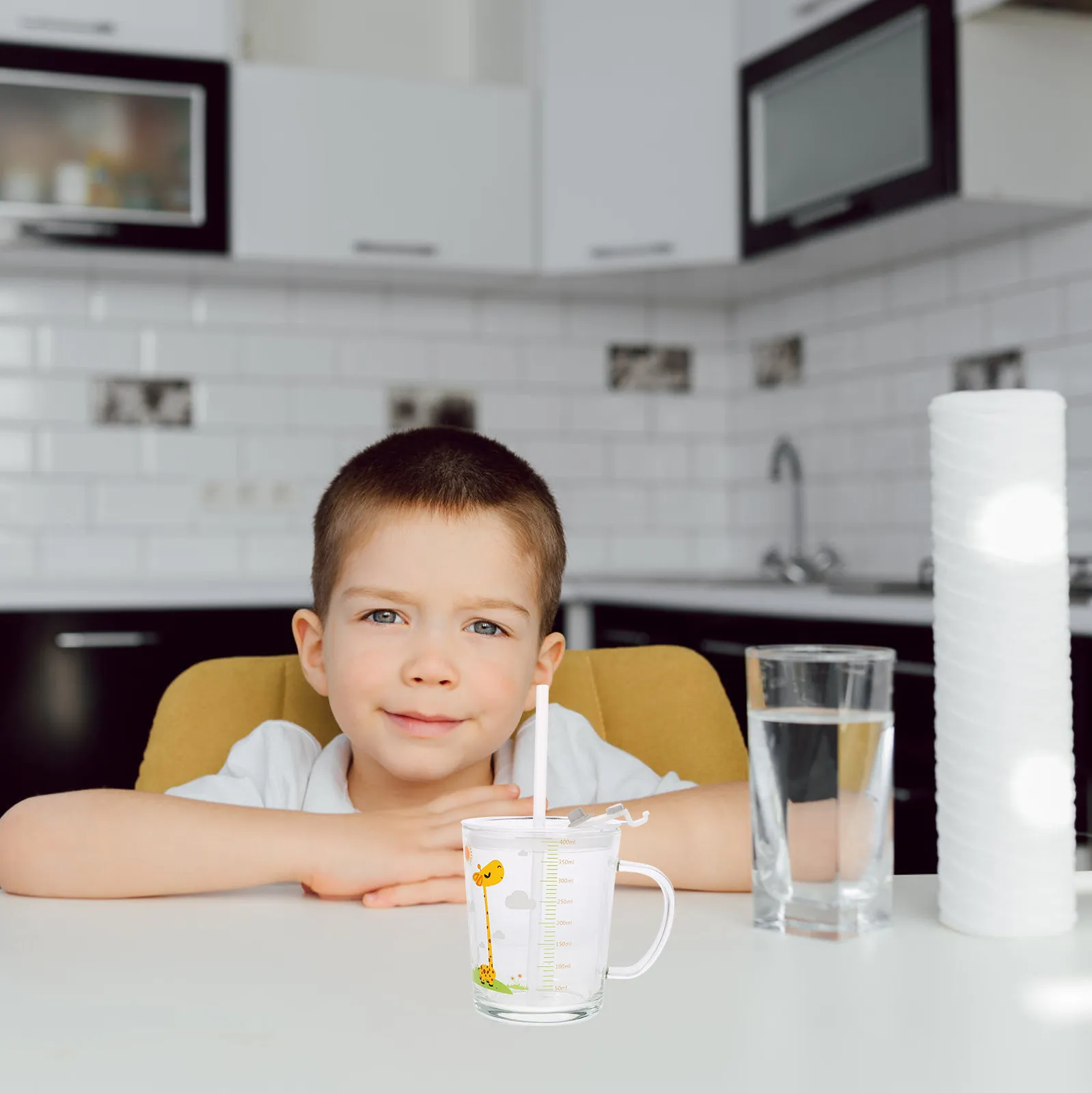 2Sets Kids Straw Cups Glass with Handle Round Mouth Leakproof Lids Cartoon Scale Milk Measuring Household Water Coffee Cup
2Sets Kids Straw Cups Glass with Handle Round Mouth Leakproof Lids Cartoon Scale Milk Measuring Household Water Coffee Cup