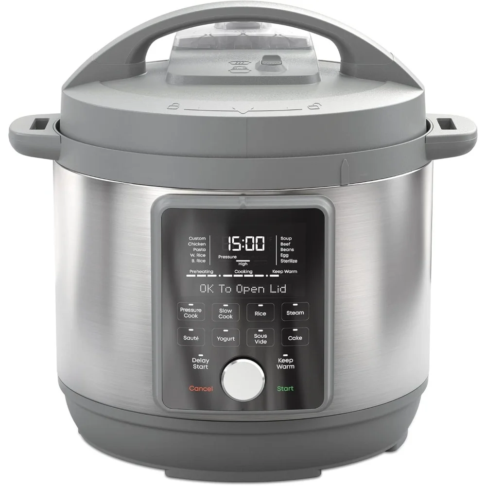 6-Quart Slow Cooker, Slow Rice Steamer, Yogurt Maker, Warmer & Sterilizer, 6-Quart Whisper Quiet 9-in-1 Electric Pressure Cooker
6-Quart Slow Cooker, Slow Rice Steamer, Yogurt Maker, Warmer & Sterilizer, 6-Quart Whisper Quiet 9-in-1 Electric Pressure Cooker