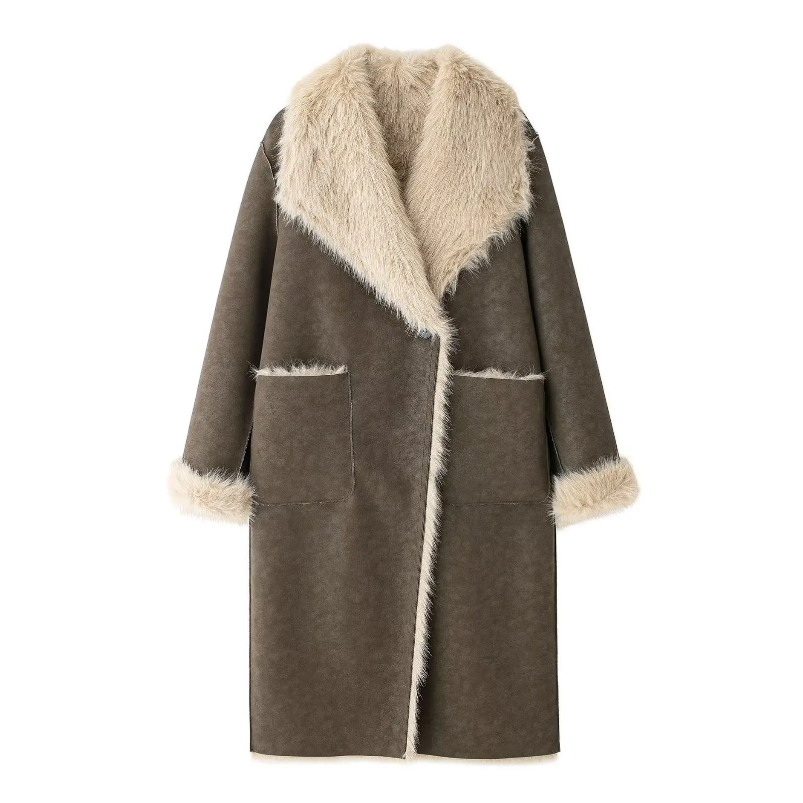 Women's Double-Sided Long Coat Autumn Winter New Sle Faionable European Sle Woolen Jaet Medium Thin Long Sves
Women's Double-Sided Long Coat Autumn Winter New Sle Faionable European Sle Woolen Jaet Medium Thin Long Sves