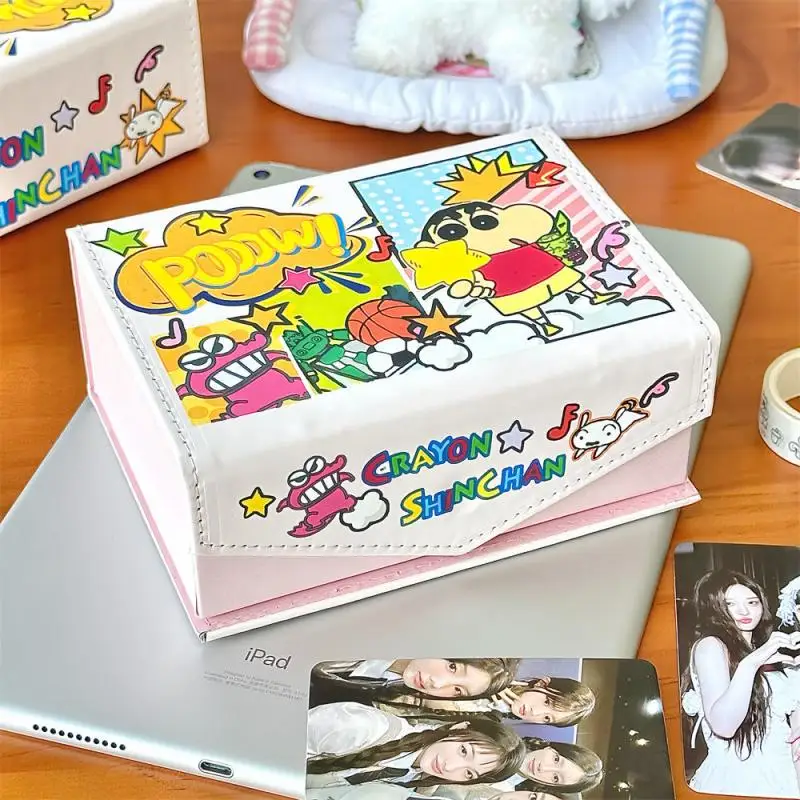 Creative Anime Leather Pu Card Box with Dust Cover and Jewelry Box Bandai Kawaii Cute New Crayon Shin Chan Storage Bag Girl Gift
Creative Anime Leather Pu Card Box with Dust Cover and Jewelry Box Bandai Kawaii Cute New Crayon Shin Chan Storage Bag Girl Gift