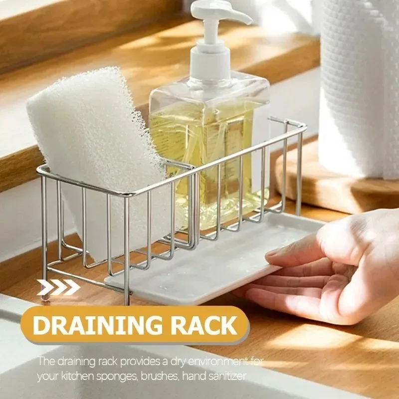 Multi Function Stainless Steel Sponge Holder Drain Rack for Kitchen Cleaning Tools Quick Dry Non Slip Base Compact Design Space
Multi Function Stainless Steel Sponge Holder Drain Rack for Kitchen Cleaning Tools Quick Dry Non Slip Base Compact Design Space