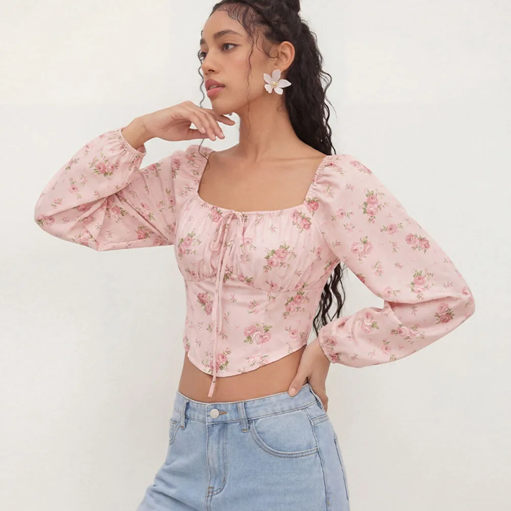 New Spring Summer Floral Print Pink Pullover Top Slim Fit Long Sleeve Tee Soft Comfortable Fashion Casual Women's Blouse
New Spring Summer Floral Print Pink Pullover Top Slim Fit Long Sleeve Tee Soft Comfortable Fashion Casual Women's Blouse