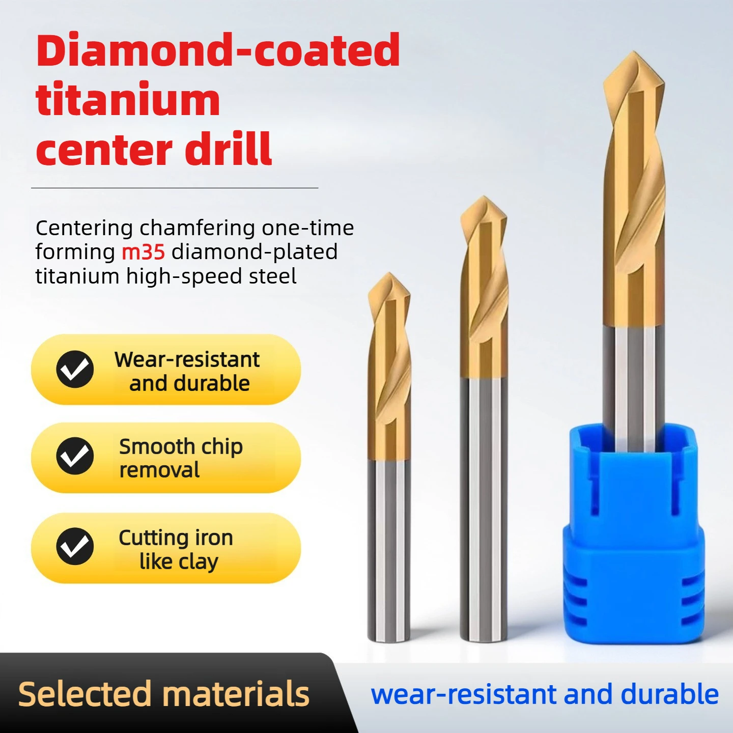 Coated Titanium Cobalt M35 Center Drill Bit for Stainless Steel Special Use Precision Drilling Tool
Coated Titanium Cobalt M35 Center Drill Bit for Stainless Steel Special Use Precision Drilling Tool