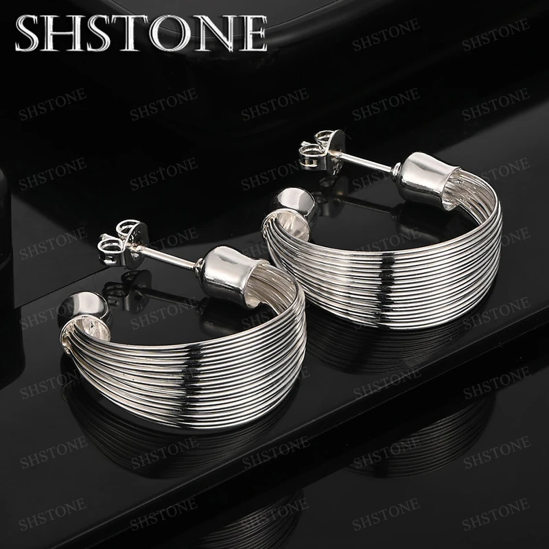 925 Sterling Silver Stud Earrings Fine Luxury Women's Man Wedding Party Gift Jewelry Accessories Earrings Pretty Ornaments
925 Sterling Silver Stud Earrings Fine Luxury Women's Man Wedding Party Gift Jewelry Accessories Earrings Pretty Ornaments
