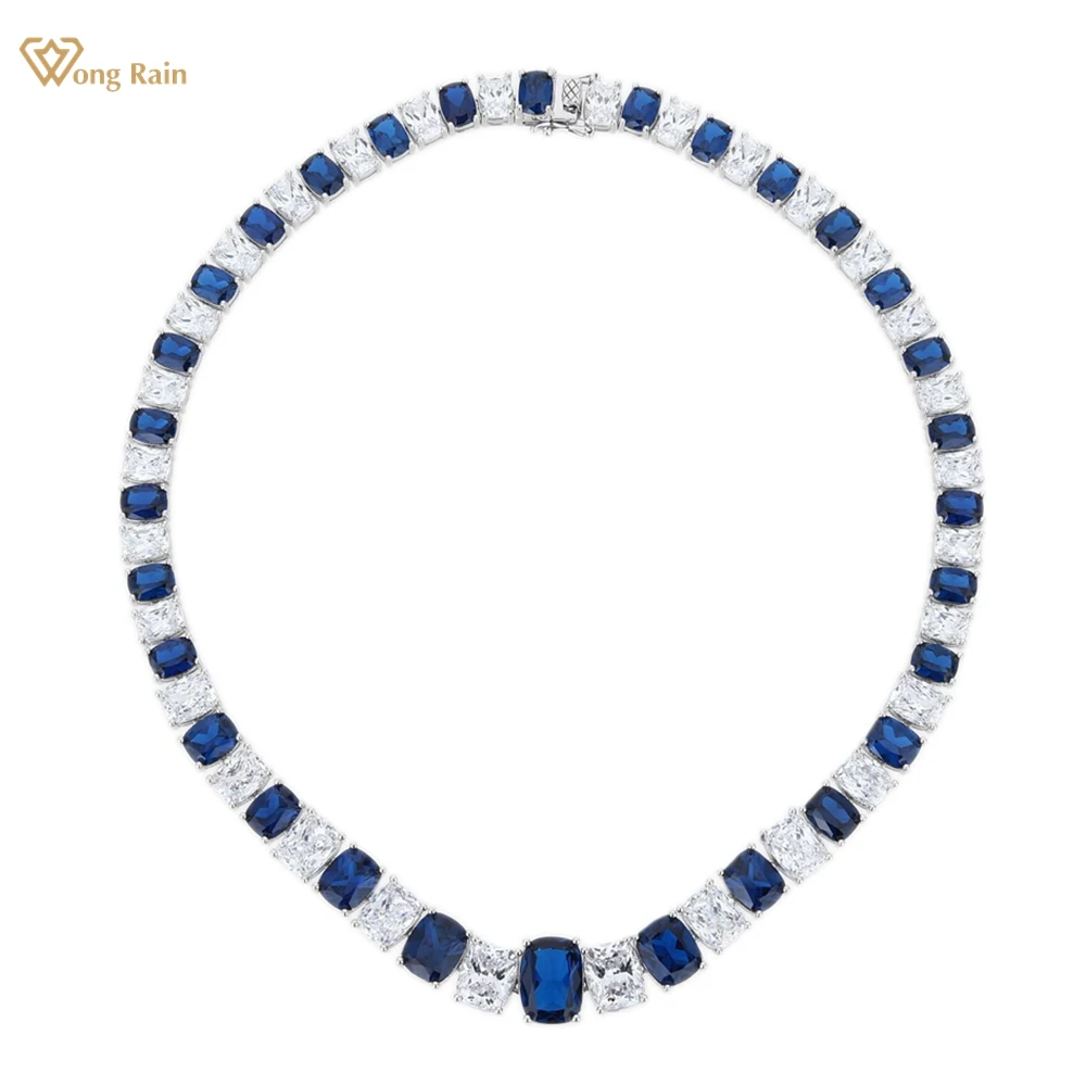 Wong Rain Luxury 925 Sterling Silver Sapphire Emerald Ruby High Carbon Diamond Gemstone Necklace Fine Jewelry Anniversary Gifts
Wong Rain Luxury 925 Sterling Silver Sapphire Emerald Ruby High Carbon Diamond Gemstone Necklace Fine Jewelry Anniversary Gifts