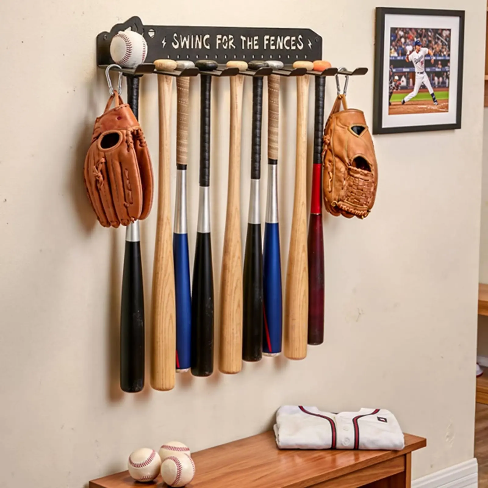 8 Hook Sports Equipment Rack Heavy Duty Metal Sports Equipment Organizer Space Saving Easy Installation for Garage
8 Hook Sports Equipment Rack Heavy Duty Metal Sports Equipment Organizer Space Saving Easy Installation for Garage