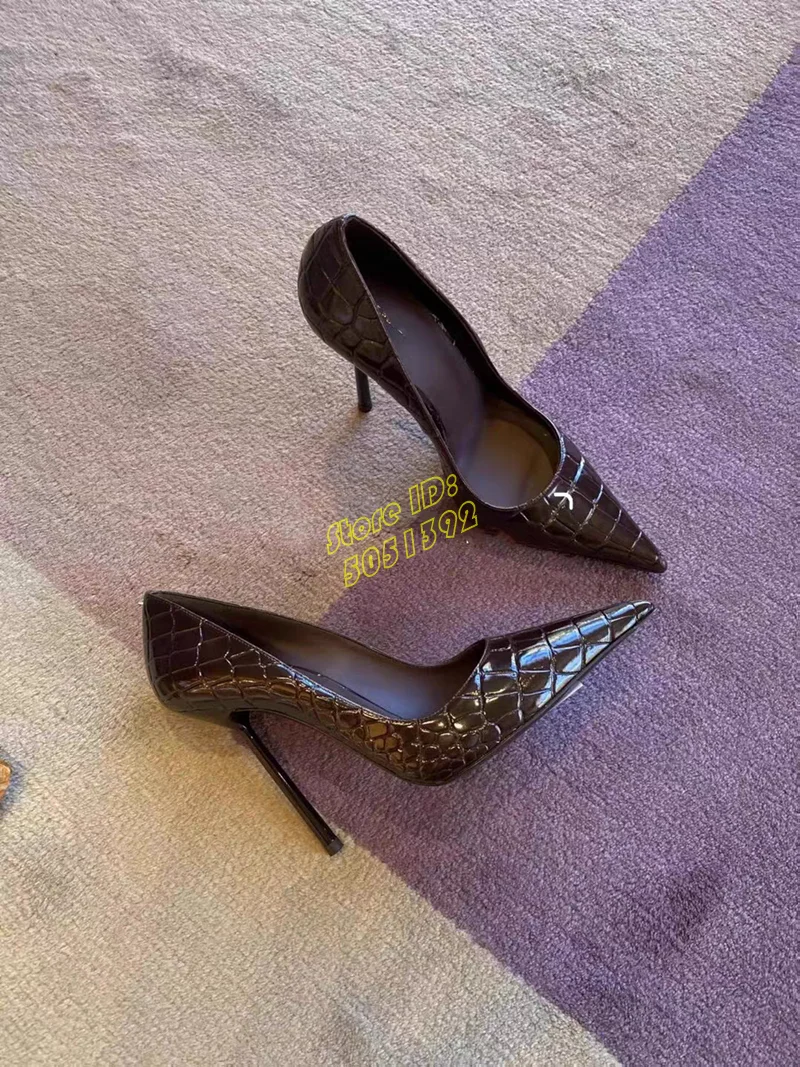 Crocdile Metal Thin High Heel Pumps Sexy Pointy Toe Slip On Runway 2026 Summer Spring Women Dress Shoes Handmade Real Picture
Crocdile Metal Thin High Heel Pumps Sexy Pointy Toe Slip On Runway 2026 Summer Spring Women Dress Shoes Handmade Real Picture